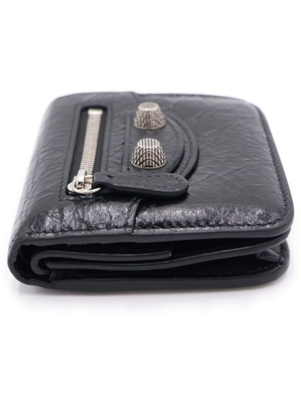Balenciaga Cagole Square Fold Wallet Black - Picture 3 of 6